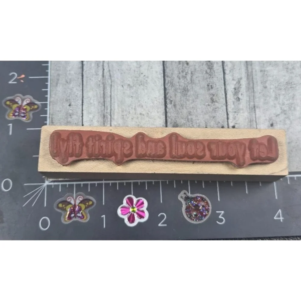 Stampa Rosa Let Your Soul And Spirit Fly! 11-1999 Rubber Stamp Wood #L36